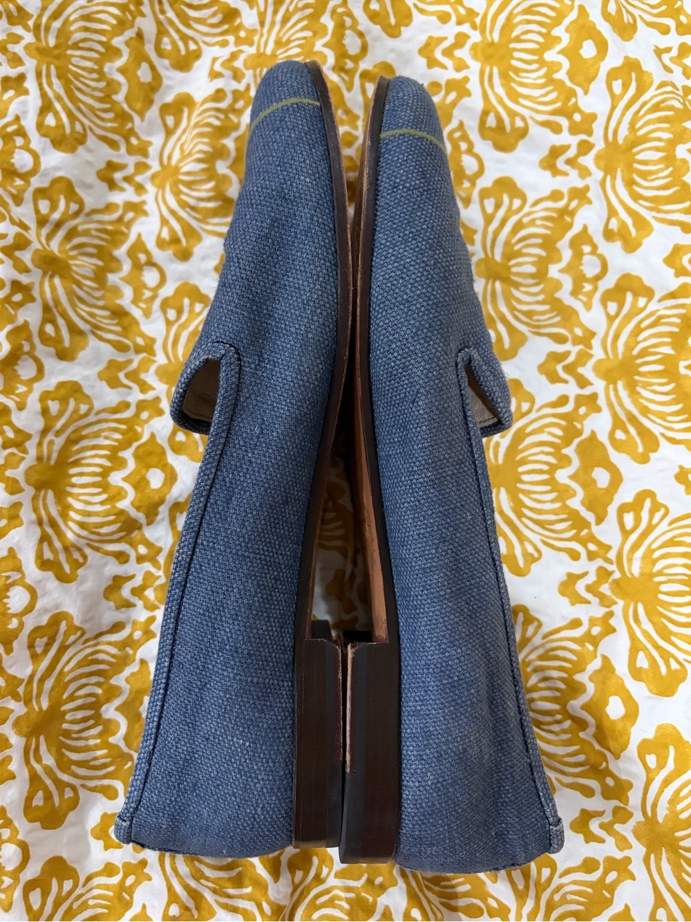 Stubbs & Wootton Palm Beach Floral Denim Slippers | Size 11 - Picture 4 of 8